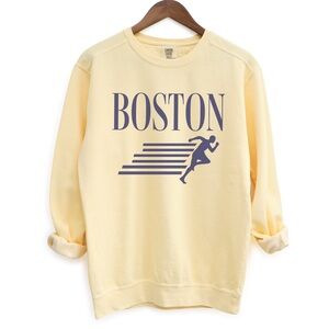 Comfort Colors Boston, Vintage Running Style Pullover Crewneck | New W/O Tags